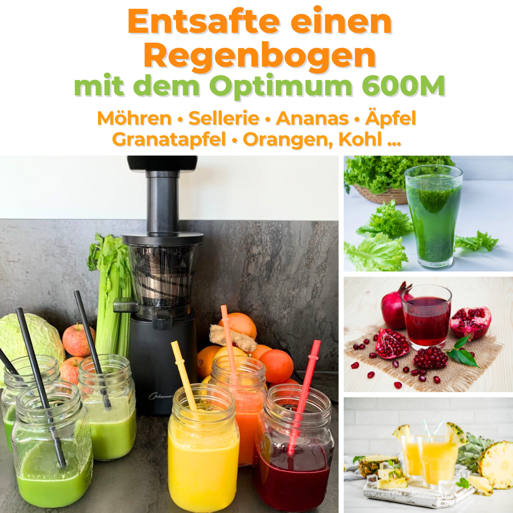 
                  
                    Optimum 600M Entsafter Langsamentsafter Slow Juicer Kaltpresse Saftpresse Testsieger Saft
                  
                